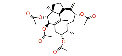 (2R*,3R*,4S*,7R*,9R*,12S*,13R*,16S*)-Trinervita-1(15),8(19)-diene-2,3,9,13-tetrayl tetraacetate
